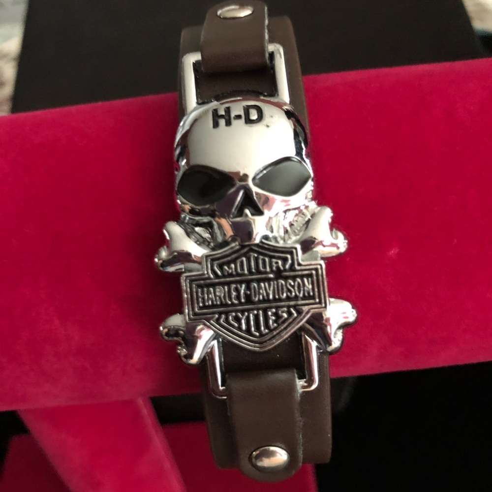 Leather Harley Davidson leather bracelet